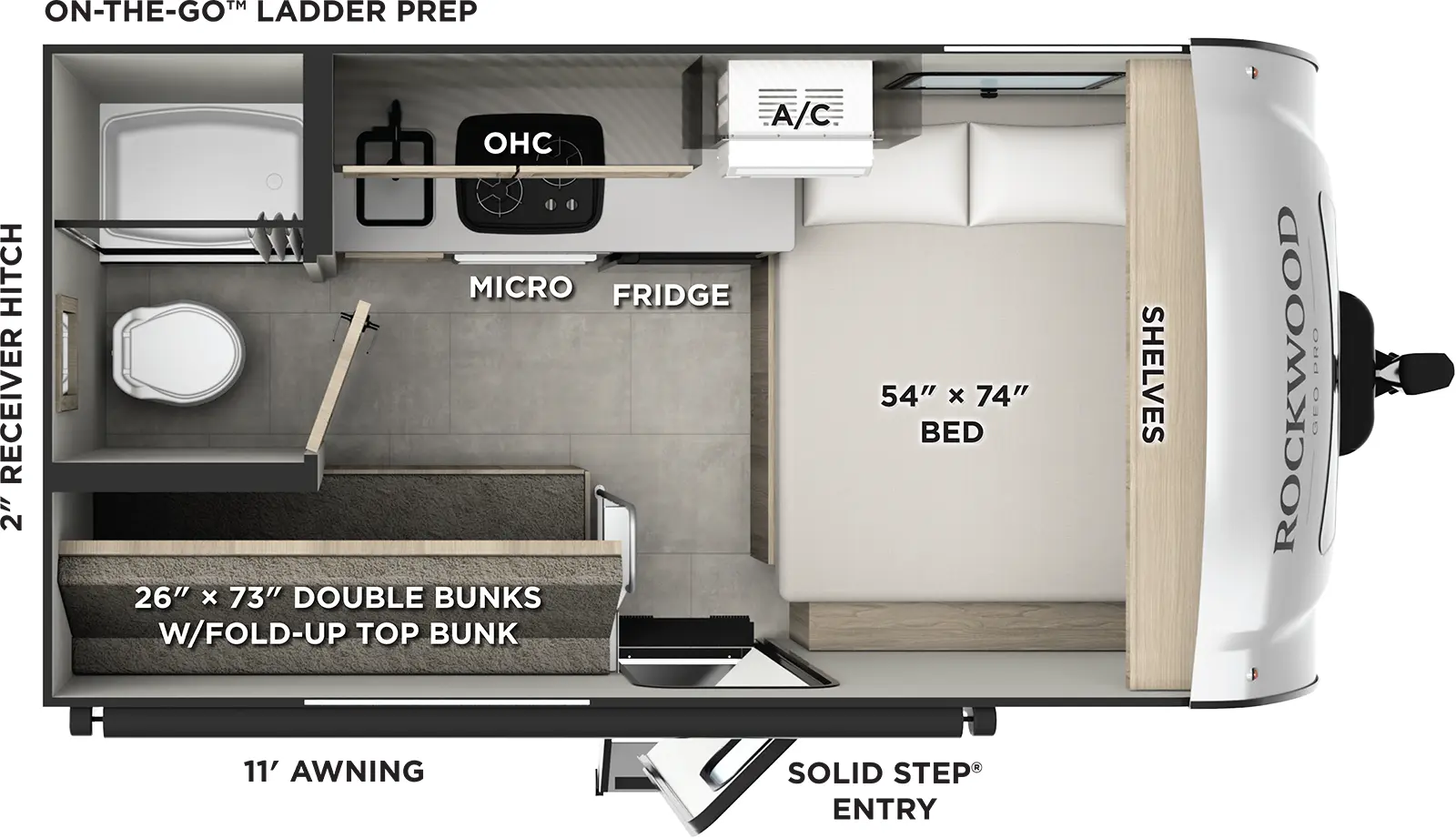 Rockwood Geo Pro G13LE Floorplan